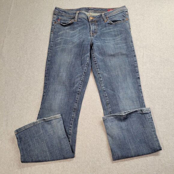 Seven 7 Brand Women's Size 34 Flare Jeans Blue Older Logo Cowgirl Country Glam - Picture 1 of 14